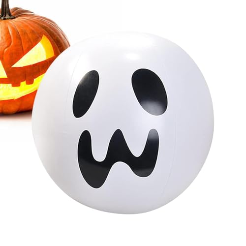 Glow Halloween Luftballons - Geisterball Party Smile Ghost LED Aufblasbar Gruseliger Wasserballon | Tragbare Batteriebetriebene Poolkugeln mit Licht für Halloween Dekoration und Spielen im von ycezw