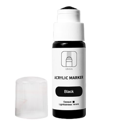 Graffiti Paint Markers – Acryl-Marker, Tinte auf Wasserbasis, 18 mm breite Spitze mit 60 ml Fassungsvermögen, Permanent-Mopp-Marker für wasserfeste und lichtbeständige Street Art auf Wänden, Leinwand von ycezw