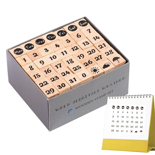 Gummi-Stempel Set, Holzstempel, Holzstempel, Tagebuchstempel aus Holz mit Holzbox zum Basteln | Symbol für kreative Holzkunstkarten für Erwachsene, Am Gummi-Stempel Set, Holzstempel, Holzstempel, Tagebuchstempel aus Holz mit Holzbox zum Basteln | Symbol für kreative Holzkunstkarten für Erwachsene, Am von ycezw