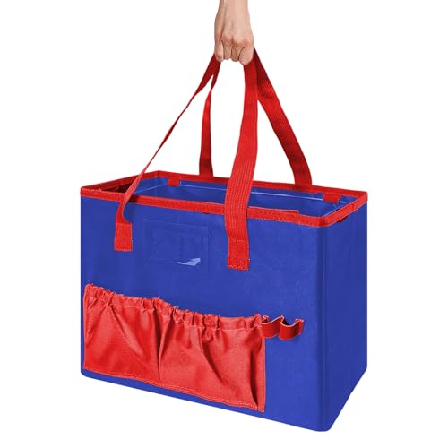 Handwerk Aufbewahrungsbeutel-Handikraft Einkaufstasche, wasserdichte Nylon Handwerk Tasche multifunktionale Scrapbook Pocket-baster Veranstalter mit einem transparenten Etikettenfenster für Stifte von ycezw