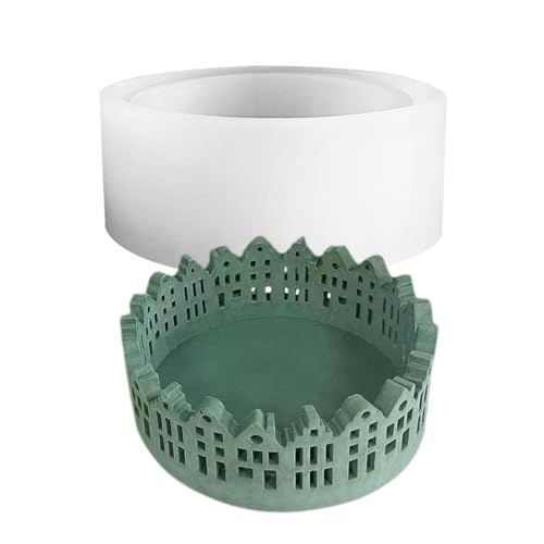 Harzformen für Kerzenhalter, Silikonform für Kerzenhalter, Epoxidharz, hohles Hausdekoration, Silikonformen, Kunsthandwerk von ycezw
