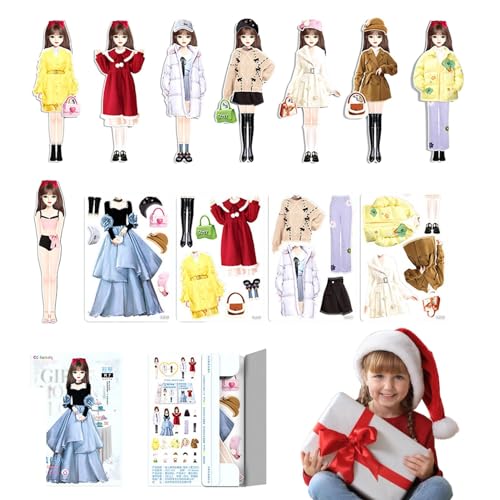 Magnetische Papier-Puppen - Kostüm Ausschnitte für Prinzessin Magnet-Puppen | Magnetische Kleidung Puzzle Mode Kreative Mode Verkleiden Sie sich für Geburtstag Kindertag, Puppen Magnetische Papier-Puppen - Kostüm Ausschnitte für Prinzessin Magnet-Puppen | Magnetische Kleidung Puzzle Mode Kreative Mode Verkleiden Sie sich für Geburtstag Kindertag, Puppen von ycezw