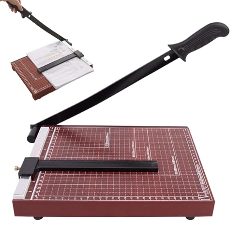 Papierschneider, Schieber für Papierschneider | Handschneider mit Holzbasis für A4-Papier, multifunktionaler Schneider für gerade Kanten, tragbares Werkzeug für Scrapbooking für Zuhause, von ycezw
