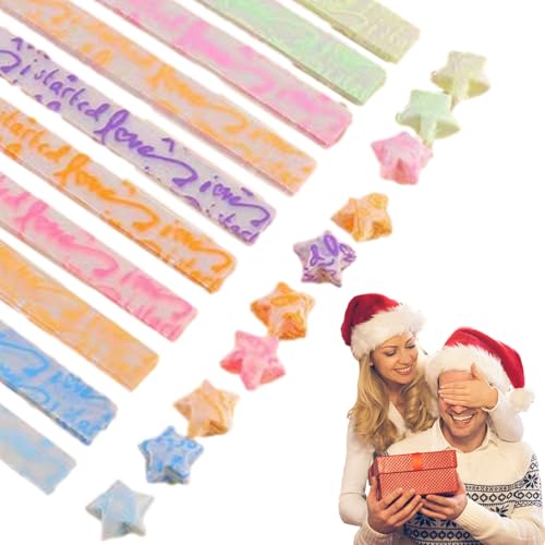 Pentagramm Paper Strip – Faltpapier Stern der Pailletten, Glanz in dunklen Sternenstreifen | 100 Stück glitzernde Sterne Streifen mit Leuchteffekt, Bastelpapier D Pentagramm Paper Strip – Faltpapier Stern der Pailletten, Glanz in dunklen Sternenstreifen | 100 Stück glitzernde Sterne Streifen mit Leuchteffekt, Bastelpapier D von ycezw