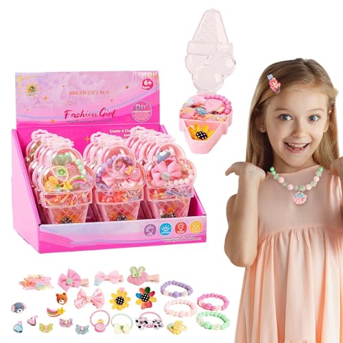 Schmuckherstellungsset für Mädchen, Schmuckherstellungsset - Handwerklicher Charme für Armbänder, Kreativitätsspielzeug für Kindergarten liefert Materialien Schmuckherstellungsset für Mädchen, Schmuckherstellungsset - Handwerklicher Charme für Armbänder, Kreativitätsspielzeug für Kindergarten liefert Materialien von ycezw