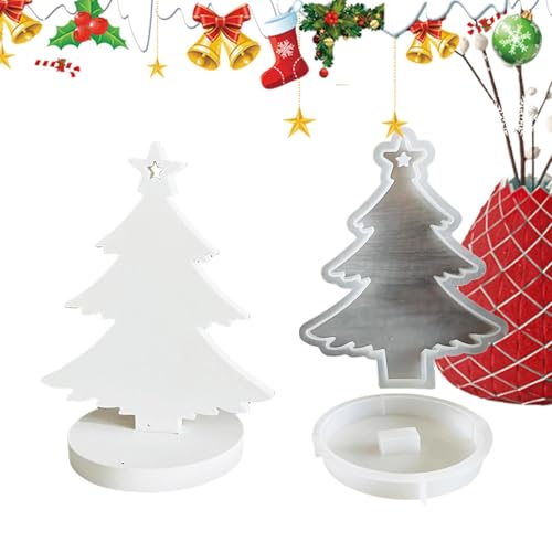 Seifenformen für Weihnachtsbaum, Silikonformen für Weihnachtsbaum, handgefertigte Harzform, Kerzenständer mit einfacher Entnahme, Silikonformen für die von ycezw