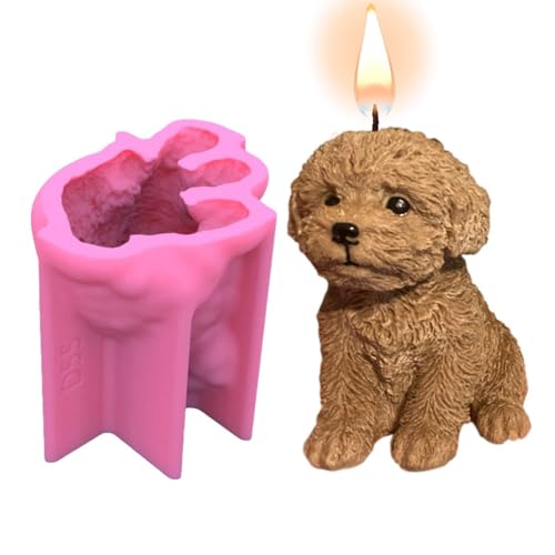 Silikonformen Für Sitzende Welpen, Silikonformen für Welpen | Silikon leichte Formen für Hund - Epoxidharz Form für Kuchen, Handgefertigte Weiche Seife, Dekorationen von ycezw