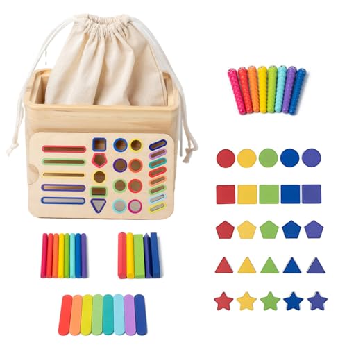Sortier-Bewertung Für Kinder, Sortierspielzeug | Pädagogisches Sortierspielzeug | Bunte Entwicklungsholzstäbe, Angelspiel Für Interaktive sensorische Spiele von ycezw