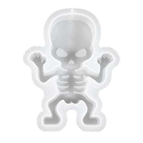 Totenkopf-Kerzenform – Gruselige Silikonform, Gruselige Gießform | Wiederverwendbares, Künstlerisches Formwerkzeug Mit Besonderen Merkmalen, Halloween-Wachsfiguren-Design Für Weihnachtsdeko Und Geiste von ycezw