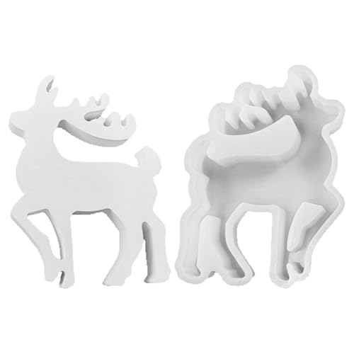 Weihnachten Hirsch Silikonform - Weihnachten Seifengießform aus Silikon, Wiederverwendbare Antihaft-Bonbonform | Dekorative Gips Form mit Elchornamente für Cioc Weihnachten Hirsch Silikonform - Weihnachten Seifengießform aus Silikon, Wiederverwendbare Antihaft-Bonbonform | Dekorative Gips Form mit Elchornamente für Cioc von ycezw