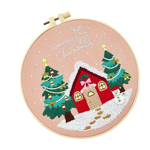 Weihnachts-Stickerei-Kits, Winterlandschaft, Weihnachts-Stickset für Erwachsene | Weihnachts-Baum-Hütten-Stickerei-Kit, Bastelset für Projekte Weihnachts-Stickerei-Kits, Winterlandschaft, Weihnachts-Stickset für Erwachsene | Weihnachts-Baum-Hütten-Stickerei-Kit, Bastelset für Projekte von ycezw