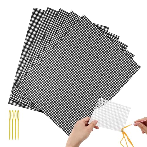 s Netzblätter für Kunsthandwerk |. 5 Blatt Stickgarn mit 4 Weben Nadeln |. 10,2 x 13,1 Zoll Netzschirm für Sticken, Stricken und Häkeln s Netzblätter für Kunsthandwerk |. 5 Blatt Stickgarn mit 4 Weben Nadeln |. 10,2 x 13,1 Zoll Netzschirm für Sticken, Stricken und Häkeln von ycezw