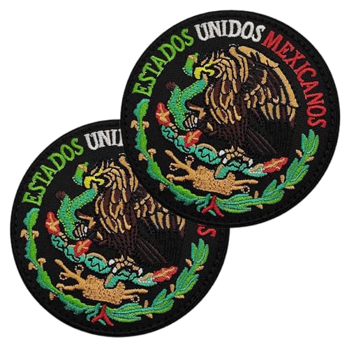 ycezw Aufnäher Mexikanische Flagge, Mexiko Flagge, Mexikanische Patriotische Flagge, Mexikanische Flagge, Tragbares Buntes Mexikanisches Emblem, 2 Stück, Dekorative Patches für Rucksäcke, Westen, ycezw Aufnäher Mexikanische Flagge, Mexiko Flagge, Mexikanische Patriotische Flagge, Mexikanische Flagge, Tragbares Buntes Mexikanisches Emblem, 2 Stück, Dekorative Patches für Rucksäcke, Westen, von ycezw