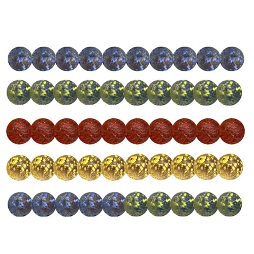 ycezw Bunte Glasmarmor, runde Marmorperlen - Bunte Marmor-Dekoration - Chinesische Damespiel-Marmorsteine für Vasen, Aquarium, Tisch ycezw Bunte Glasmarmor, runde Marmorperlen - Bunte Marmor-Dekoration - Chinesische Damespiel-Marmorsteine für Vasen, Aquarium, Tisch von ycezw