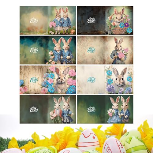 ycezw DIY Osterhase Strass Kunst Set für Osterhase | DIY 5D-Grußkarten | Lustiges Bastelset für Geschenke ycezw DIY Osterhase Strass Kunst Set für Osterhase | DIY 5D-Grußkarten | Lustiges Bastelset für Geschenke von ycezw