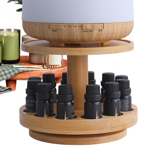 ycezw Duftöl-Organizer, Öl-Diffusor-Halter, Duft-Organizer aus Holz, kosmetisches Parfümregal, 2-stufiges Aromaölregal, Diffusorschirm ycezw Duftöl-Organizer, Öl-Diffusor-Halter, Duft-Organizer aus Holz, kosmetisches Parfümregal, 2-stufiges Aromaölregal, Diffusorschirm von ycezw