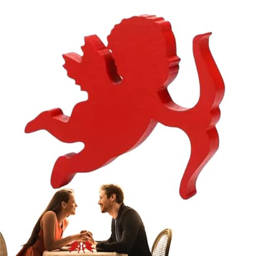 ycezw Engelfiguren Wohnkultur - Ästhetische Desktop-Dekor, Holzfiguren zum Valentinstag Skulpturen Wohnkultur | Kompakte Schreibtischdekorationen von ycezw