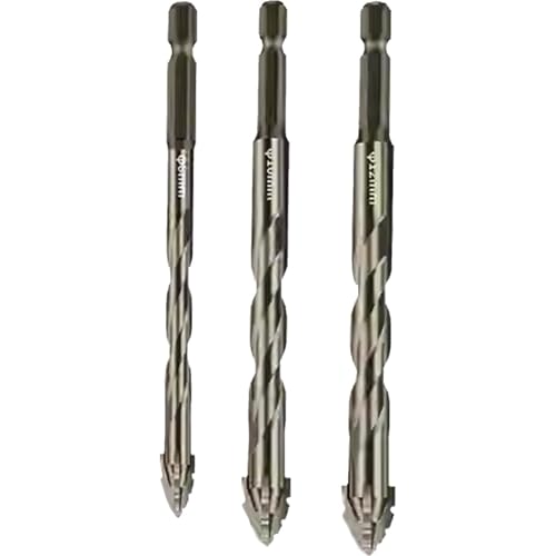 ycezw Exzenterbohrer Set, Hochfeste Stahlbohrer, vierschneidig gezackte Metallbohrer für Glas und Keramik | Elektrobohrer für Glas, Keramik, Fliesen ycezw Exzenterbohrer Set, Hochfeste Stahlbohrer, vierschneidig gezackte Metallbohrer für Glas und Keramik | Elektrobohrer für Glas, Keramik, Fliesen von ycezw