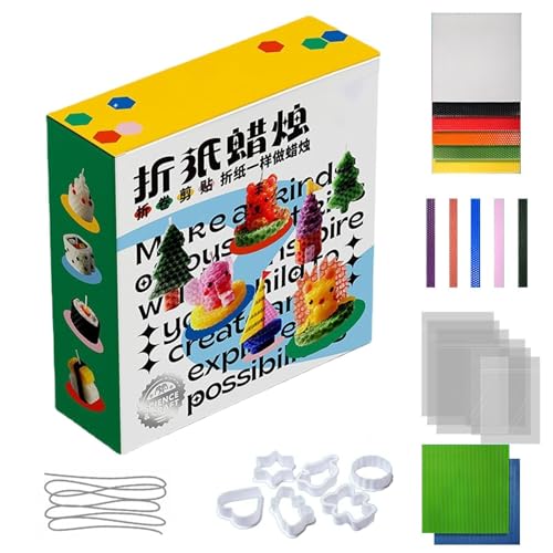 ycezw Faltbares Wachsspielzeug, handgefertigtes Wachsspielzeug | Kreatives Kunstpapier faltbares -Bastelset – Verbesserung der Hand-Augen-Koordination, Wachsguss, Skulptur-Spielzeug für Zimmer von ycezw