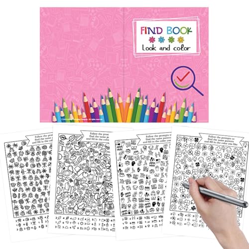 ycezw Finden Sie Einen Look Und Eine Farbe, EIN Cartoon -Malbuch - Cartoon -Charakter Malvorlagen Für Kinder Teenager - Dickes Kompaktes Aussehen Und Finden Sie Spielzeugaktivitäten von ycezw