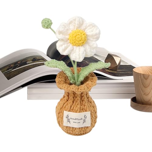 ycezw Häkelblumen | simulierte Strickblumen für Vasen, wiederverwendbare Tischdekoration für Innenraum, Schlafzimmer, Werkstatt ycezw Häkelblumen | simulierte Strickblumen für Vasen, wiederverwendbare Tischdekoration für Innenraum, Schlafzimmer, Werkstatt von ycezw