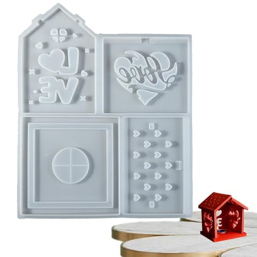 ycezw Hausform, Kerzenform für Zuhause, Love Tea Light, Kerzenhalter, Silikonformen, zum Basteln, Gießformen für Heimdekorationen ycezw Hausform, Kerzenform für Zuhause, Love Tea Light, Kerzenhalter, Silikonformen, zum Basteln, Gießformen für Heimdekorationen von ycezw