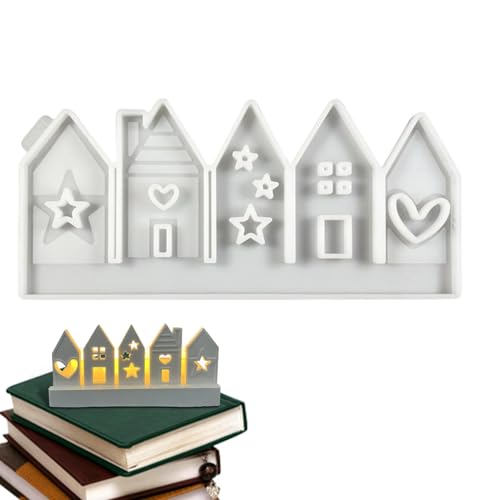 ycezw Hausform Silikonformen, Hauskerzenformen, Silikonformen für Schokolade, Silikonform für Zuhause, handgefertigte Seifenformen für Heimdekorationen, ycezw Hausform Silikonformen, Hauskerzenformen, Silikonformen für Schokolade, Silikonform für Zuhause, handgefertigte Seifenformen für Heimdekorationen, von ycezw