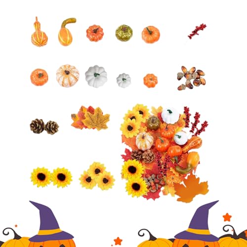 ycezw Herbstkürbisse | Realistische Mini Kürbis Dekoration - Tischdekoration Für Halloween Herbst Thanksgiving Erntedank Fest ycezw Herbstkürbisse | Realistische Mini Kürbis Dekoration - Tischdekoration Für Halloween Herbst Thanksgiving Erntedank Fest von ycezw