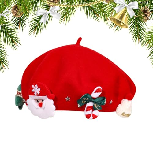 ycezw Hut Weihnachten, Weihnachten Hüte für Kinder,Modegemälde Hut | Weihnachten Basken Hut, Lässige Farbe Hut, Wolle Französisch Basken für Weihnachtsferien ycezw Hut Weihnachten, Weihnachten Hüte für Kinder,Modegemälde Hut | Weihnachten Basken Hut, Lässige Farbe Hut, Wolle Französisch Basken für Weihnachtsferien von ycezw