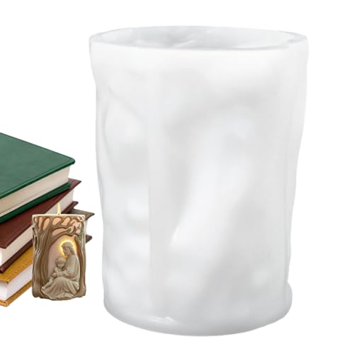 ycezw Jesus Schimmel Silikone,Weihnachts Gips Formen,Silikon Handwerk Form mit einfacher Entformung für Kerzenwachs Schokolade Harz Gips Fondant Seife | Weihnachtsdekoration Bastelprojekte von ycezw