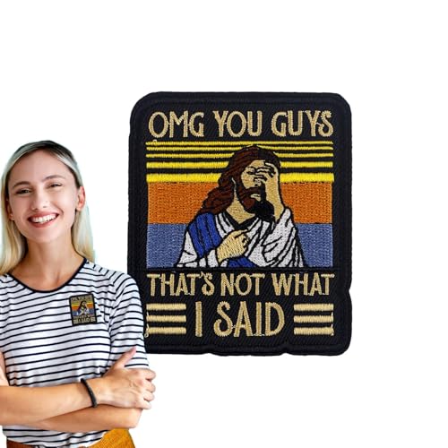 ycezw Jesus nähen auf Patches, Jesus nähen auf Patches, christlicher Patch, bestickter Patch, Aufbügeln, religiöse Patches für Rucksack, Bekleidungszubehör von ycezw