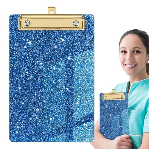 ycezw Kindernotizen, Notizen, glitzernde Notizen, leichtes und niedriges Profil, buntes Klemmbrett in Standardbriefgröße, mit Metallclip zum Schreiben von Dokumenten ycezw Kindernotizen, Notizen, glitzernde Notizen, leichtes und niedriges Profil, buntes Klemmbrett in Standardbriefgröße, mit Metallclip zum Schreiben von Dokumenten von ycezw