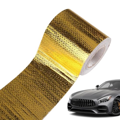 ycezw Klebeband aus Aluminiumfolie, Rolle Klebeband aus Aluminiumfolie – Klebeband für Auspuffrohr von Autos, hitzebeständig | Aluminiumband von ycezw