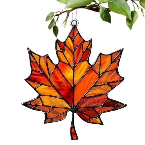 ycezw Kunst-Wanddekoration mit Herbstblättern, Ahornblätter, Wanddekoration, Herbstblätter für Fenster, Weihnachtsschmuck aus Ahornblättern, Dekoration ycezw Kunst-Wanddekoration mit Herbstblättern, Ahornblätter, Wanddekoration, Herbstblätter für Fenster, Weihnachtsschmuck aus Ahornblättern, Dekoration von ycezw