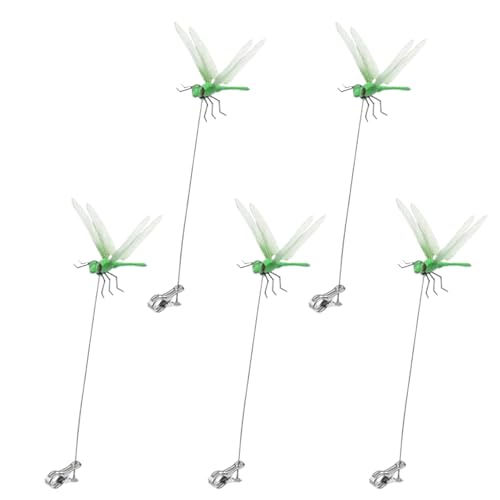 ycezw Libelle Hut Clip, Einsatz Yard Decor, Realistische 3D Fliegenabwehr Wasserdicht Hut Clip für Garten Pflanze Ornament Party Cosplay Hofdekoration von ycezw