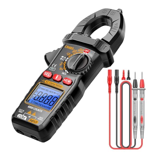 ycezw Multimeter Klemme, AMP Clamp Multimeter,Temperaturtester | Multifunktionales Meter mit Taschenlampenrückbeleuchtung 6000 Zählungen für DC/Wechselstromspannungskapazitätswiderstandsmessung ycezw Multimeter Klemme, AMP Clamp Multimeter,Temperaturtester | Multifunktionales Meter mit Taschenlampenrückbeleuchtung 6000 Zählungen für DC/Wechselstromspannungskapazitätswiderstandsmessung von ycezw