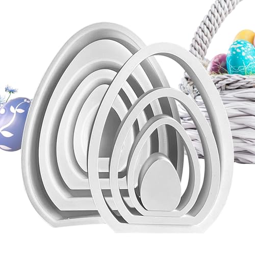 ycezw Ostereiförmige Seifenherstellungssatz Osterei-Silikon-Seifenform Ostereier dekorative Formen Seifenformen Ostereier geformt Seifenornament-Set von ycezw