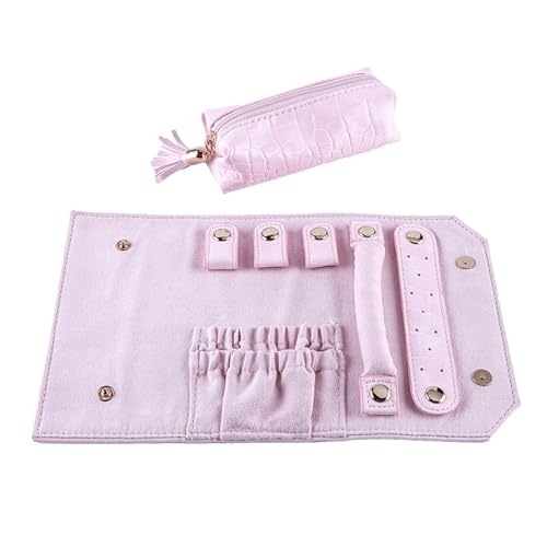 ycezw Reise-Schmuck-Organizer: Kompakte Tasche, sicherer Verschluss, Design mit mehreren Schlitzen, Tasche | Aufbewahrungslösung für Ringe, Ohrringe, Halsketten, Armbänder, Armbanduhrüberwachung und ycezw Reise-Schmuck-Organizer: Kompakte Tasche, sicherer Verschluss, Design mit mehreren Schlitzen, Tasche | Aufbewahrungslösung für Ringe, Ohrringe, Halsketten, Armbänder, Armbanduhrüberwachung und von ycezw