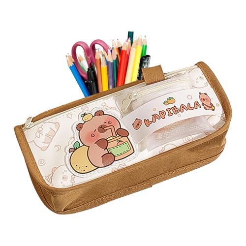 ycezw Reißverschluss Bleistiftbeutel, große Stifttasche | Netter Stift Organizer Fall Reißverschluss Federmäppchen | Tragbares Schreibwaren Federmäppchen Schulstift Tasche für Stifte Radiergummi von ycezw