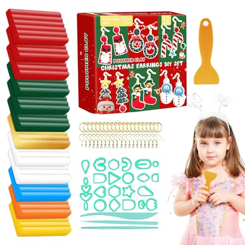 ycezw Set zur Herstellung von Ohrringen aus Ton, Bastelset mit 148-facher Schleife, Kunst und Handwerk, Schmuck-Set von ycezw