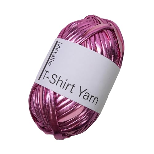 ycezw T-Shirtgarn, Häkelgarn | elastisches Strickgarn | modisches Häkelgarn, T-Shirtgarn zum Häkeln | Glänzendes Garn für Kleidung, Schlüsselanhänger von ycezw