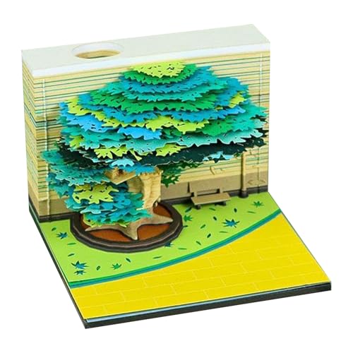 ycezw Tear Away Kalender, 3D Baum Kunst 2026 Kalender Notizblock, Papierskulptur Deko Für Familie Schüler Lehrer, für Lehrer Familie Studentenwohnheim Büro Party Weihnachten von ycezw