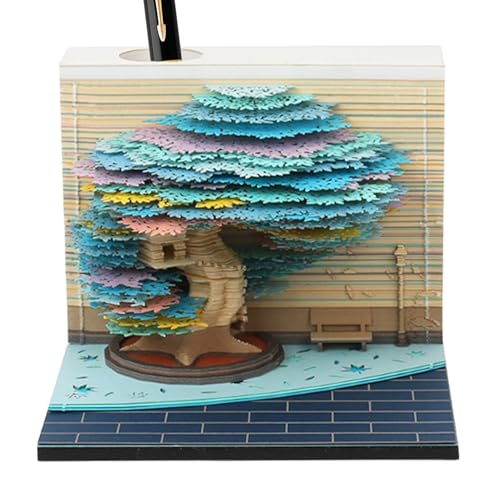 ycezw Tear Away Kalender | 3D Kalender 2026 Baum Design Tischdekoration - Notizblock Wohnaccessoires Bastelbedarf für Weihnachten,Schlafzimmer Büro Schule Weihnachten Neujahr Fest Party von ycezw