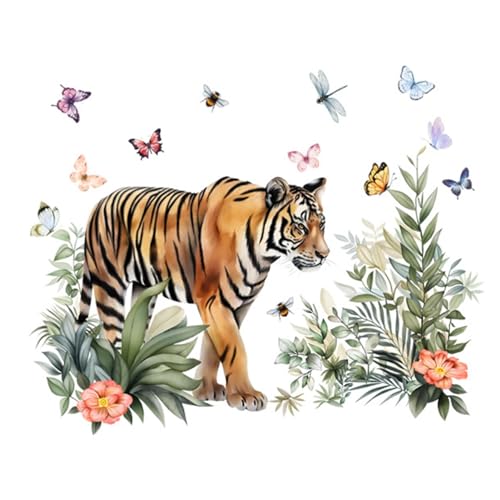ycezw Tiger Wandtattoo – Dschungel-Tiger-Tier-Wandkunst-Aufkleber, Tiger-Dekoration, Wandkunst-Aufkleber für Wohnzimmer, Spielzimmer, Kinderzimmer ycezw Tiger Wandtattoo – Dschungel-Tiger-Tier-Wandkunst-Aufkleber, Tiger-Dekoration, Wandkunst-Aufkleber für Wohnzimmer, Spielzimmer, Kinderzimmer von ycezw