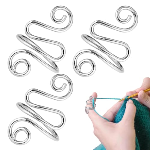 ycezw Verstellbarer Häkelring, Häkelgarnring | Verstellbarer Spannring zum Häkeln mit 3X-Fingern, Garn-Spannring für Hand ycezw Verstellbarer Häkelring, Häkelgarnring | Verstellbarer Spannring zum Häkeln mit 3X-Fingern, Garn-Spannring für Hand von ycezw