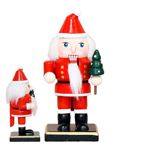 ycezw Weihnachtsfiguren Dekoration | Holzfiguren Nussknacker Weihnachtsschmuck,Tischzentrum Kinder Zimmer Wohnzimmer Regal Mantel Schrank Esszimmer von ycezw