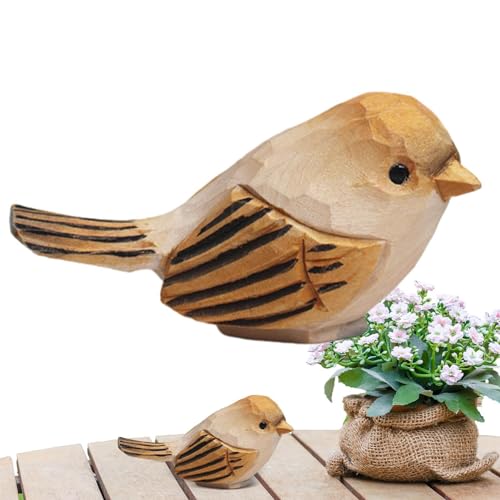 ycezw s Holzfigur, Statue von - Niedliche Spatzenfigur aus Holz, realistische Statue für den Außenbereich, Gartenskulptur, Statue, Terrasse, Wohnkultur ycezw s Holzfigur, Statue von - Niedliche Spatzenfigur aus Holz, realistische Statue für den Außenbereich, Gartenskulptur, Statue, Terrasse, Wohnkultur von ycezw