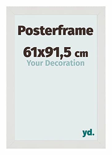 yd. Your Decoration - Bilderrahmen 61x91,5 cm - Posterrahmen aus Holz mit Acrylglas - Antireflex - Ausgezeichnete Qualität -Weiß Matt - Parma von yd.