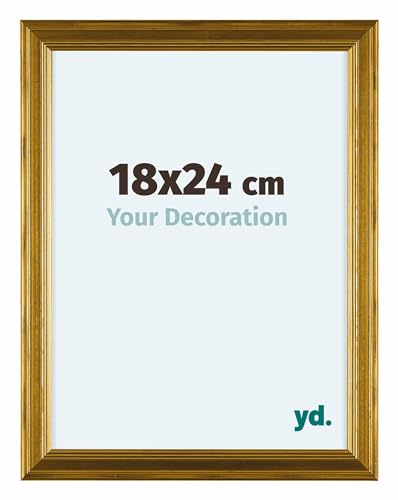 yd. Your Decoration - Bilderrahmen 18x24 cm - Gold - Bilderrahmen aus Holz mit Acrylglas - Antireflex - 18x24 Rahmen - Lincoln yd. Your Decoration - Bilderrahmen 18x24 cm - Gold - Bilderrahmen aus Holz mit Acrylglas - Antireflex - 18x24 Rahmen - Lincoln von yd.
