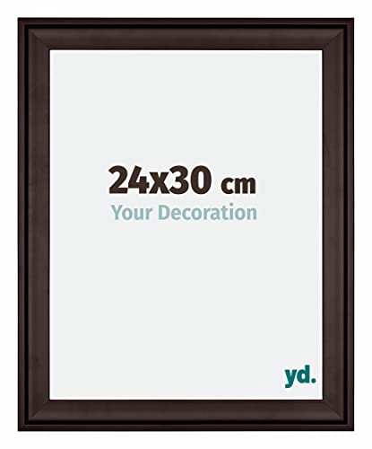yd. Your Decoration - Bilderrahmen 24x30 cm - Braun - Bilderrahmen aus Holz mit Acrylglas - Antireflex - 24x30 Rahmen - Birmingham von yd.